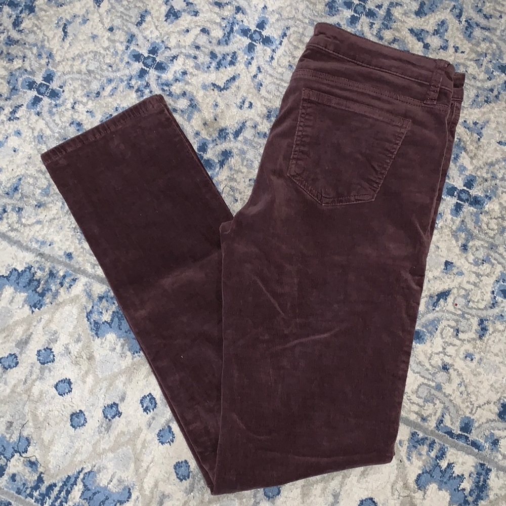 Edyson plum corduroy Windsor straight leg pants
